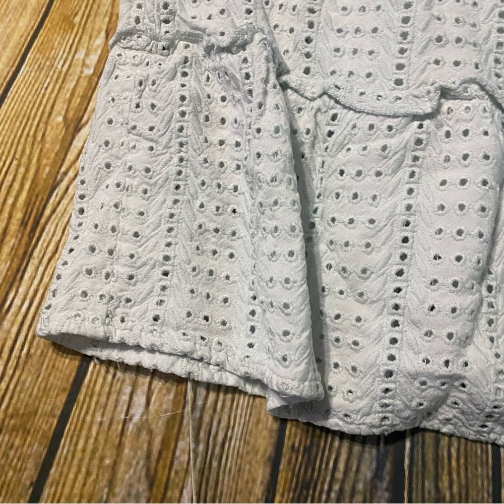 Sim & Sam White Lace Inset Pull On Stretch Mini Skirt - Picture 2 of 5